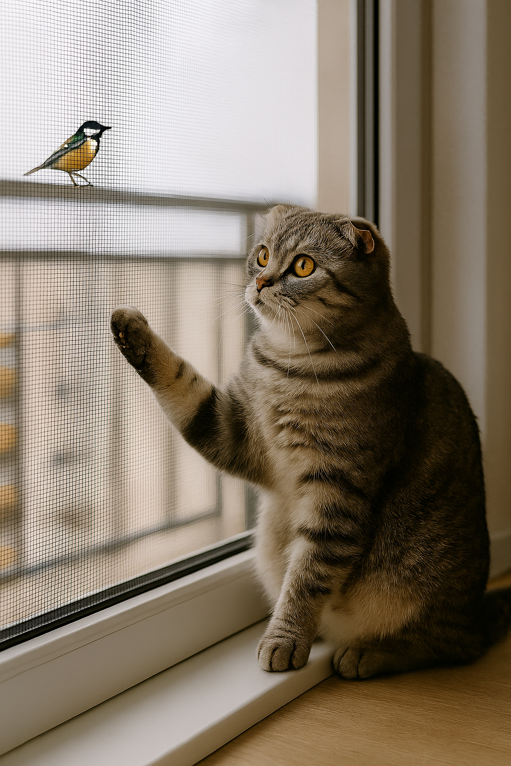 Vreau sa simt lumea de afara aproape – mirosuri, sunete, miscare… dar sa fiu protejata. O plasă rezistenta ar face fereastra mea sigură catre aventura.